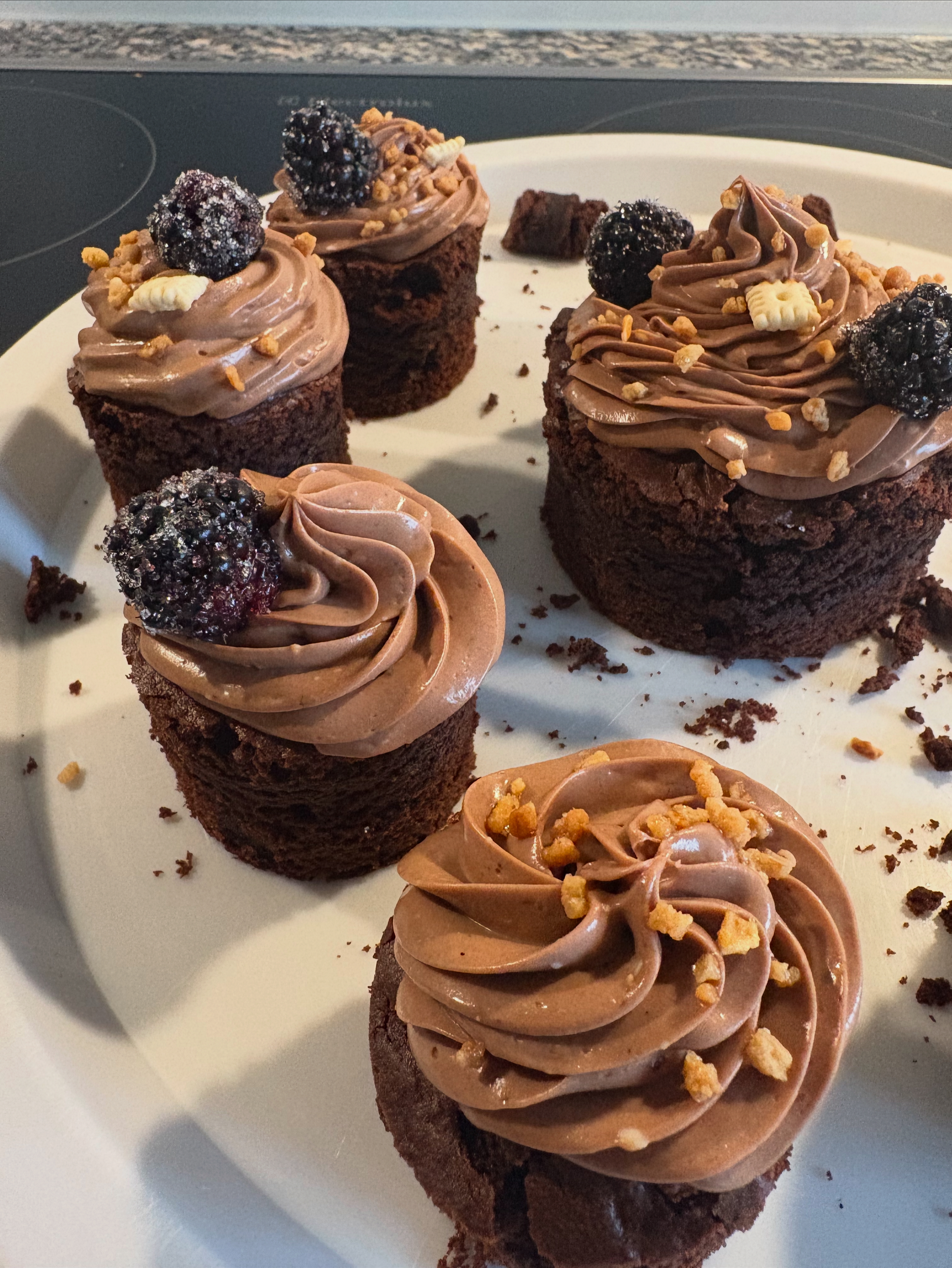 Schoko-Brombeeren Cupcake